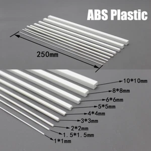 ABS Kunststoff Vierkantstäbe für Heimwerker Modellbau, Basteln Schneiden Zubehör L:250 mm - Bild 1 von 15