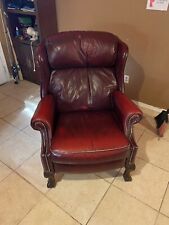 Bradington Young 4115 Ball And Claw Leather Recliner Wing Chair
