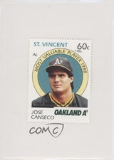 1989 St Vincent US Baseball Greats California Earthquake Relief Jose Canseco