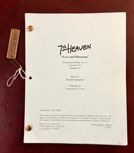 7TH HEAVEN  2005 TV Script, "Love and Obsession" Plus Brass Keychain 💗 - Picture 1 of 5