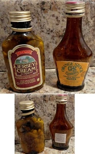 empty bottle of Jersey Cream + Orange stock Brandy miniatures - Foto 1 di 1