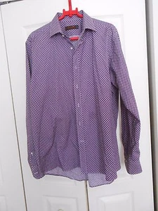 ETRO MILANO--ITALY--PURPLE AND WHITE SHIRT 44 COTTON - Picture 1 of 1