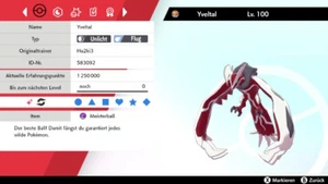 Shiny Yveltal Pokemon Schwert Schild 6DV! + Meisterball  - Bild 1 von 5