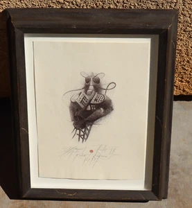 ROBERT BARAMOV Fine Gallery Drypoint Surrealist Etching Faith VII 1997 - Picture 1 of 5