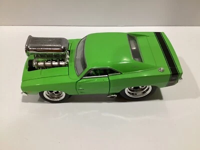 1/24 Muscle Machines Green With Black Stripe 1969 Dodge Charger No Box - Image 1 of 2