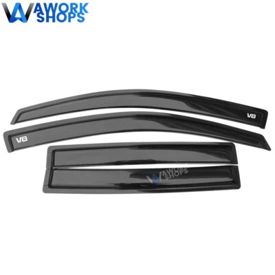 Fits 04-16 Nissan Armada Window Visor Vent Rain Guard Shade W/ White V8 Foto 1 de 4