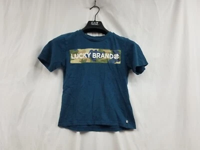 Lucky Brand Boy's Crewneck Short Sleeve Graphic T-Shirt Size Small 8 Blue - Image 1 of 4