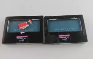 2 PACK MAYBELLINE EXPERT WEAR EYESHADOW 140S TURQUOISE SEA - Picture 1 of 5