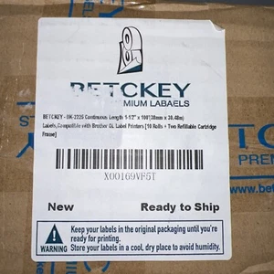BETCKEY - Etiqueta continua para Brother DK-2225 1-1/2" x 100' Uso con Brother... - Imagen 1 de 4