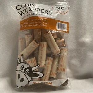 Quarter Coin Wrappers 36 count Moolah Brand NEW in Bag - Picture 1 of 6