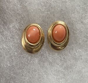 14k Gold & Coral Earrings