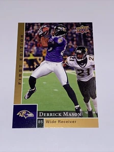 2009 Upper Deck First Edition Football Card #15 Derrick Mason Baltimore Ravens - Picture 1 of 2