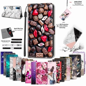 For Samsung Galaxy S23/S22 S21 FE Leather Stand Pattern Wallet Case Phone Cover - Picture 1 of 32