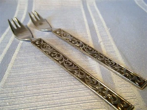 2er Set Riviera Cocktail Meeresfrüchte Gabeln 'Monterey' Japan - Bild 1 von 2