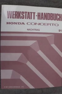 HONDA Concerto - Werkstatthandbuch "1991" Reparaturanleitung - Bild 1 von 11