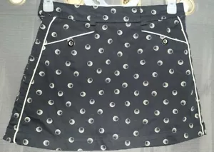 Emerald 18 active skorts size 8 petite black golf Skirt Golf ball print - Picture 1 of 12