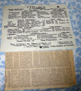 Vintage Muddy Waters of the Platte Coffeehouse Menu + Newspaper Review Denver - Picture 1 of 3