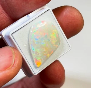 Cristallo Mintabie 6,90 crt opale rosa rosso fuoco pietra preziosa australiana sfusa OPL107 - Foto 1 di 9