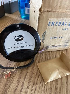 Vintage GE Elapsed Time Meter (Hours) Model 8KT9 115V CY 60 NEW IN BOX (NOS) #S - Image 1 of 4
