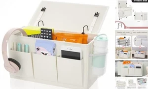 Dual-purpose Bedside Caddy Bedside Organizer, Bed Caddy with 6 Pockets, - Picture 1 of 7