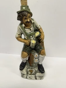 Vintage Dekanter Flasche Sammlerstück Mann mit Bier Italien Vino Santo - Bild 1 von 8