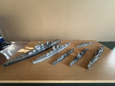 1:700 Matchbox Kriegsschiffe Sammlung Konvolut sehr selten.  Schön gebaut  - Bild 1 von 4
