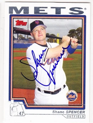 2004 Topps Shane Spencer Signed Auto New York Mets #428 - Image 1 of 2