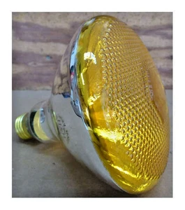 4 Pack Of H&H 136 Watt BR38 Yellow Flood Light Bulbs 12,000 Hr Extra Long Life - Picture 1 of 4