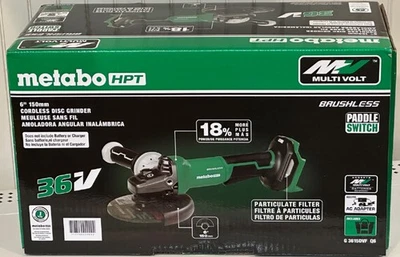 METABO HPT G3615DVFQ6 36V MULTIVOLTIO INALÁMBRICO SIN ESCOBILLAS 6" AMOLADORA VELOCIDAD VARIABLE Foto 1 de 3