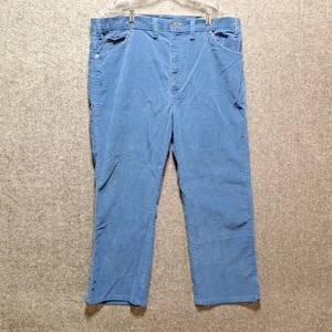 Men's Vintage 38x27 Short DAKOTA Royal Blue Corduroy Straight Leg Pants Relaxed - Picture 1 of 11