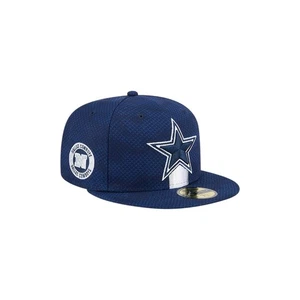 New Era Dallas Cowboys NFL 59Fifty 2024 Sideline Fitted Hat Navy Size 7 3/4 - Picture 1 of 8