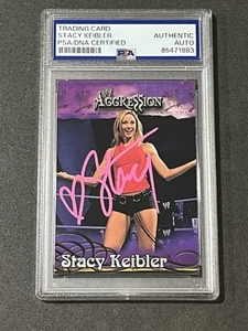 STACY KEIBLER 2003 FLEER WWE AGGRESSION SIGNED AUTOGRAPHED CARD PSA/DNA - Picture 1 of 2