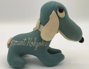 Peluche mascotte cane vintage anni 50 60 personalità collegiale pet mount Holyoke blu bianco - Foto 1 di 15