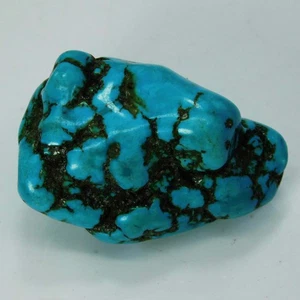 CERTIFIED 41 Ct Natural Blue Turquoise Rough Slab Loose Gemstone Rough - Picture 1 of 9