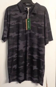 Travis Mathew Beachside Stealth Golf Polo MEDIUM Black Camo NWT - Picture 1 of 2
