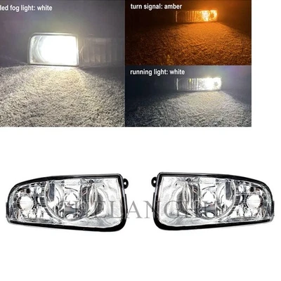 3-in-1 White LED Fog Lamps +DRL + Amber Turn Signal Light For Skoda Superb 08-13 - Image 1 of 4