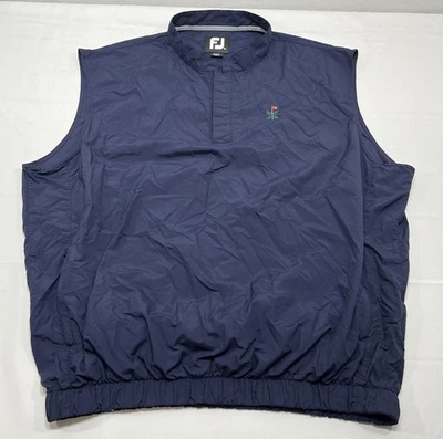 Footjoy Vest Mens XL Navy Blue Lightweight Golf Windbreaker Quarter Snap - Logo - Image 1 of 4