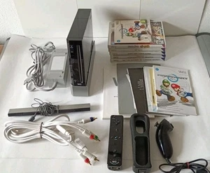 Nintendo Wii Konsole RVL-001 Schwarz * 6 Spiele * Funktioniert * - Bild 1 von 10