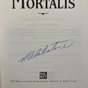 Mortalis Demonwars Saga R. A. Salvatore Signed HCDJ 1st Edition 2000 Del Rey - Imagen 1 de 9