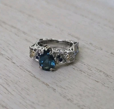 Anillo Gems En Vogue Michael Valitutti plata esterlina topacio azul Londres Foto 1 de 4