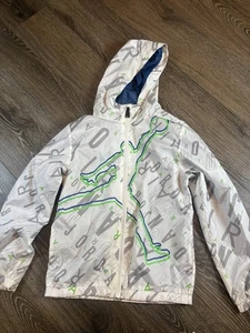 Air Jordan Full Zip AOP Windbreaker Hooded Jacket Youth Small Jumpman Big Logo - Picture 1 of 6