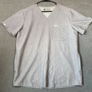 Figs Technical Collection graues kurzärmliges Scrub-Top mit V-Ausschnitt Herren Größe Small - Bild 1 von 13