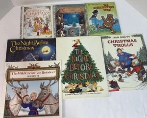 Lot of 7 Mixed Christmas Children’s Books Some Vintage Golden Books - Foto 1 di 8