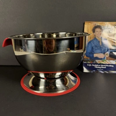 Blue Jean шеф-повар 5 кварт из нержавеющей стали поворотный смешивания чаша красный ручки буклет - Изображение 1 из 4