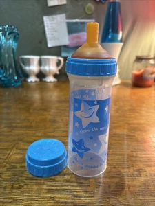 Vintage 90er Evenflo Kunststoff verziert Drop-In Still Baby Flasche mit Deckel - Bild 1 von 8