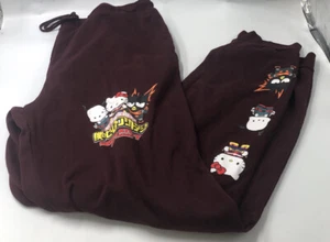 My Hero Academia Hello Kitty and Friends Burgundy Mens 3XL Jogger Sweatpants - Picture 1 of 6