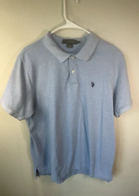 US Polo Assn рубашка-поло мужская XL короткий серый/синий бежевый повседневный гольф карьера опрятный - Изображение 1 из 3