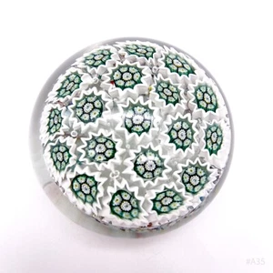 Vintage Millefiori Paperweight, Briefbeschwerer mit Murrinen Glaskunst Dekorglas - Bild 1 von 9