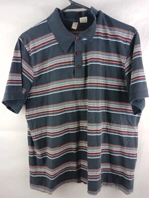 Camisa Polo Arena Roja Adulto Grande Multicolor Rayas Informal Ligera Rugby Para Hombres Foto 1 de 3