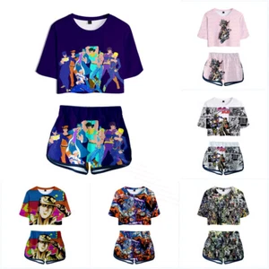 JoJo's Bizarre Adventure 3D Print T-Shirt Suit Summer Casual Tee and Shorts - Picture 1 of 33